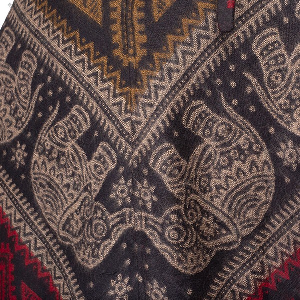 پانچو فری سایز کلاه دار به همراه جیب