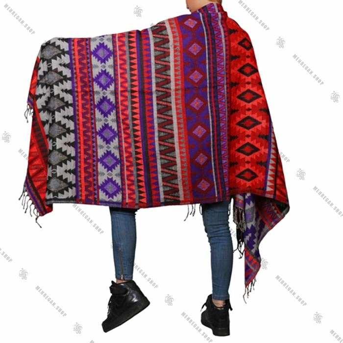 شال رودوشی و رویه لباس پشمی نپالی