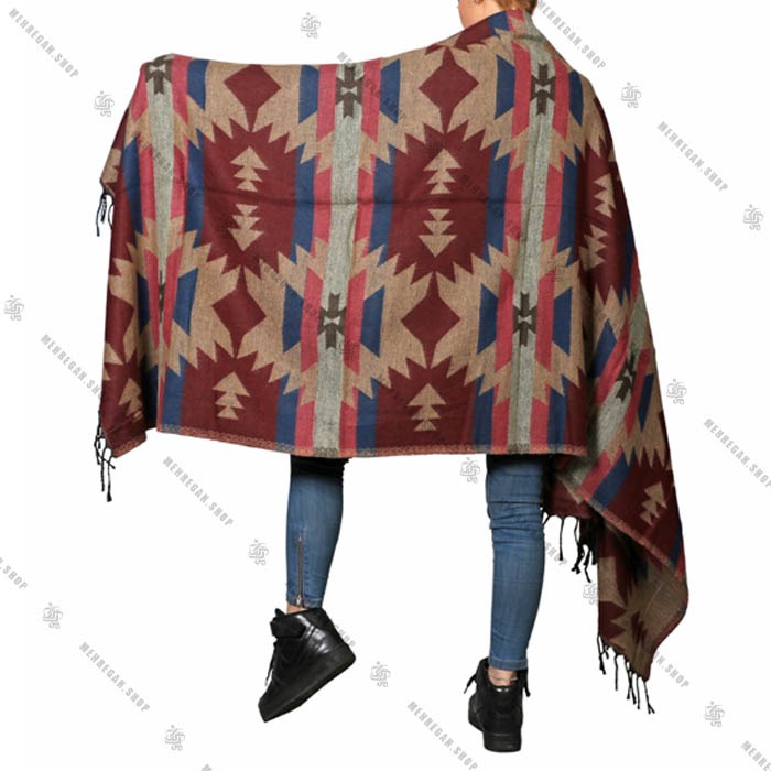 شال رودوشی و رویه لباس طرح گلیم