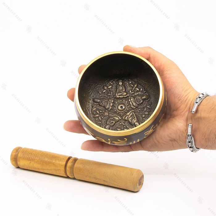 کاسه تبتی هندی مشکی در سایزبندی