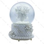 گوی برفی موزیکال متوسط طرح دو فرشته