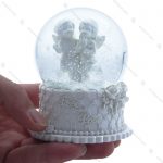 گوی برفی موزیکال متوسط طرح دو فرشته