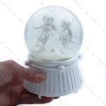 گوی برفی موزیکال بزرگ طرح فرشته معلق