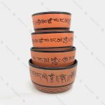 کاسه تبتی هفت فلز زرد در سایز بندی