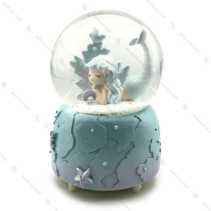 گوی برفی موزیکال فول طرح پری دریایی