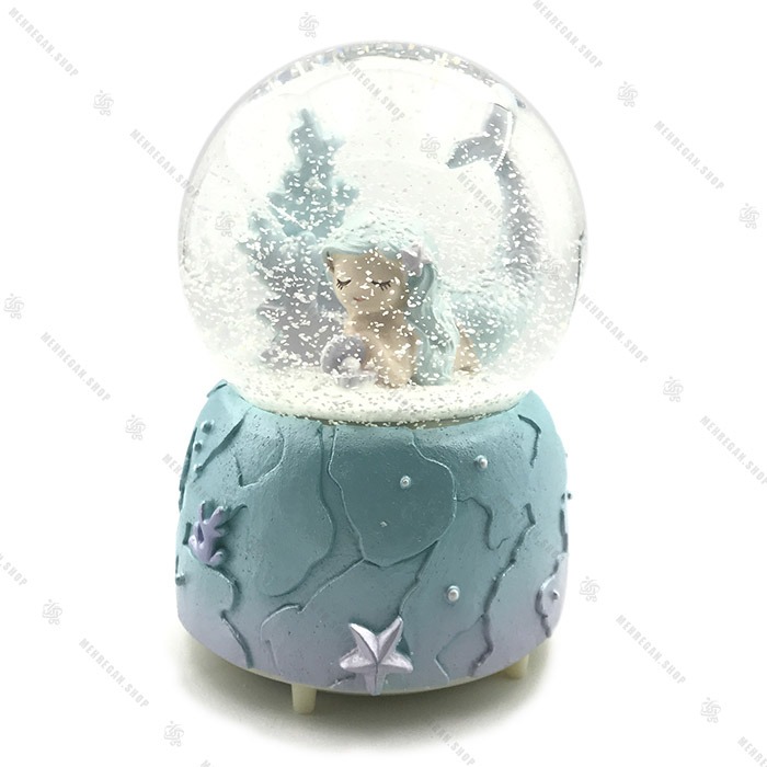 گوی برفی موزیکال فول طرح پری دریایی