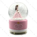 گوی برفی موزیکال بزرگ طرح پرنسس