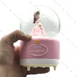 گوی برفی موزیکال بزرگ طرح پرنسس