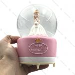 گوی برفی موزیکال بزرگ طرح دختر و گربه