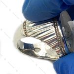 انگشتر نقره دست ساز ساده شجر پر