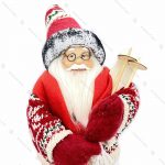 عروسک بابانوئل و چوب اسکی