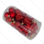 پکیج گوی اویز کریسمسی قرمز