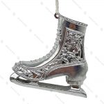 تک آویز کریسمس مدل کفش پاتیناژ نقره ای