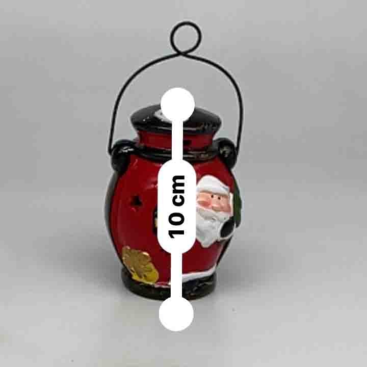 آویز سفالی کریسمس مدل فانوس