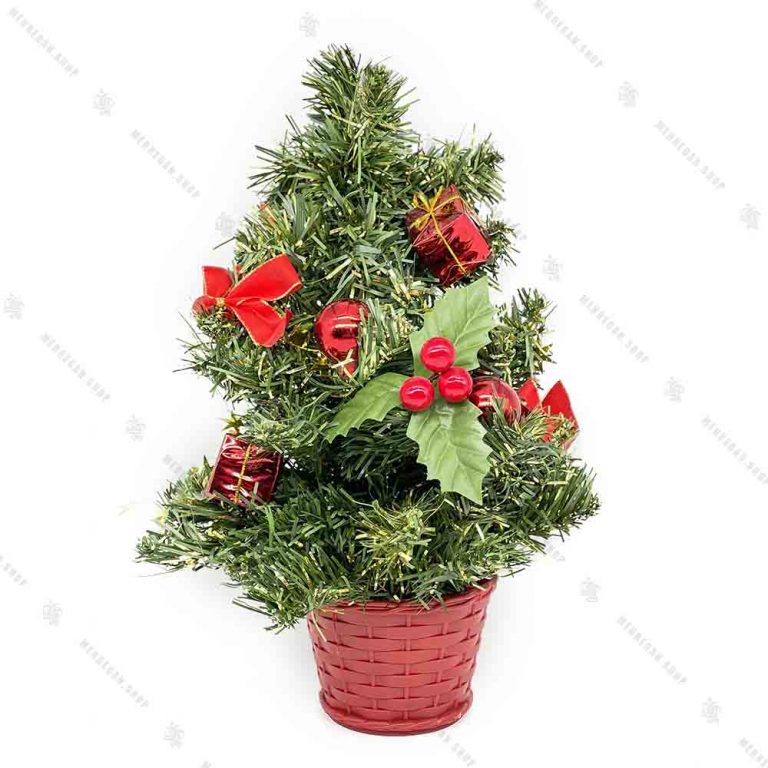 سبد درخت کریسمس تزیین شده