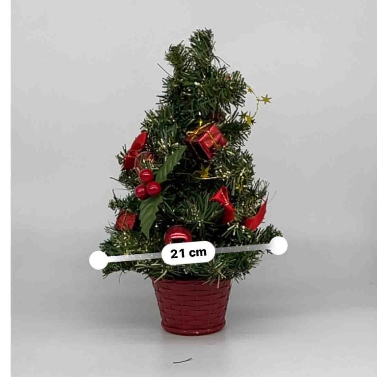 سبد درخت کریسمس تزیین شده