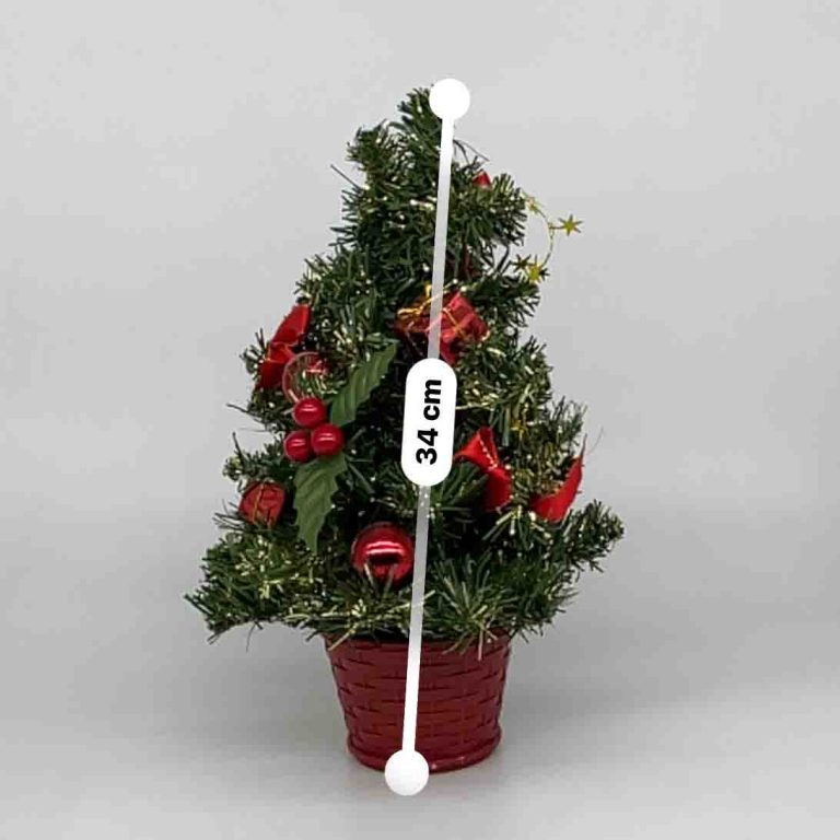 سبد درخت کریسمس تزیین شده