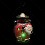 آویز سفالی کریسمس مدل فانوس