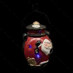 آویز سفالی کریسمس مدل فانوس