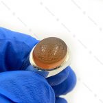 انگشتر نقره دست ساز عقیق یمنی حکاکی شده