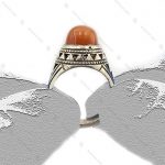 انگشتر عقیق دست ساز رکاب مثلثی