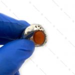 انگشتر عقیق سرخ مخراج کاری شده