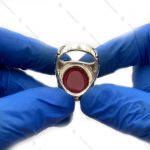 انگشتر نقره دست ساز ساده عقیق سرخ