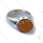 انگشتر نقره دست ساز عقیق یمنی حکاکی شده