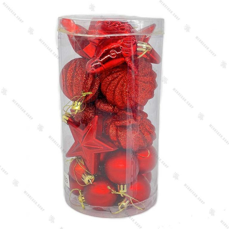 پکیج گوی اویز کریسمس قرمز