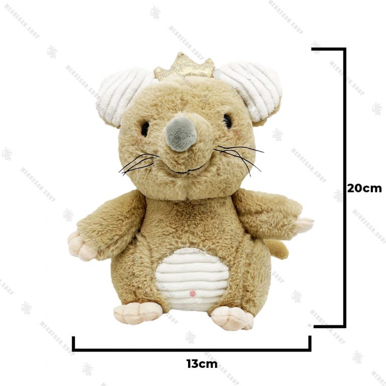 عروسک پولیشی موش تاج دار کرم