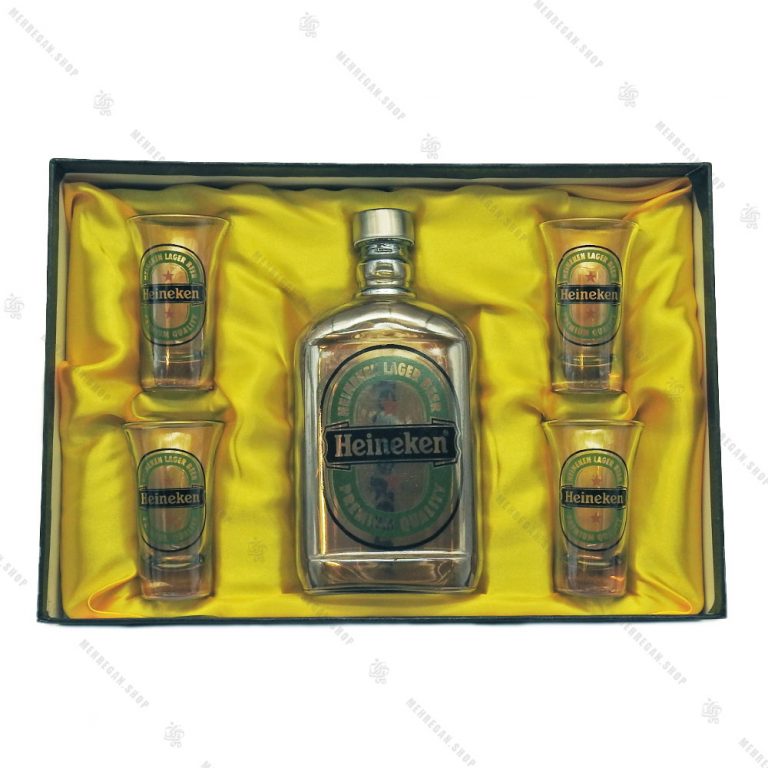 ست نوشیدنی شفاف 4 عددی مدل گرین اپل-Green Apple