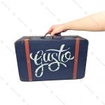 چمدان چوبی دکوری سایز متوسط مشکی