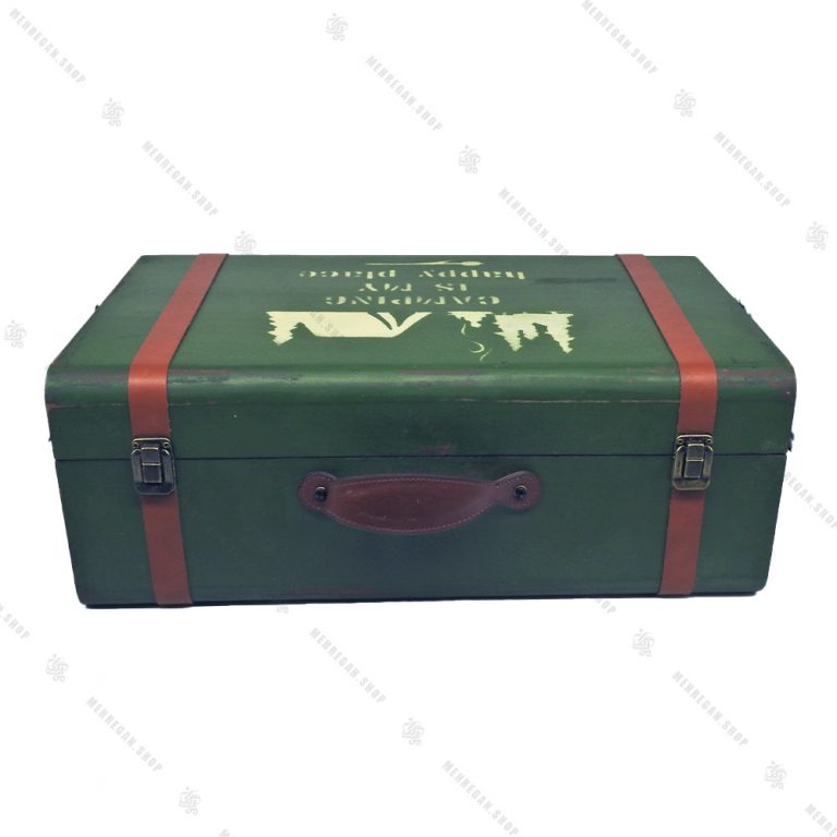 چمدان چوبی سایز بزرگ سبز