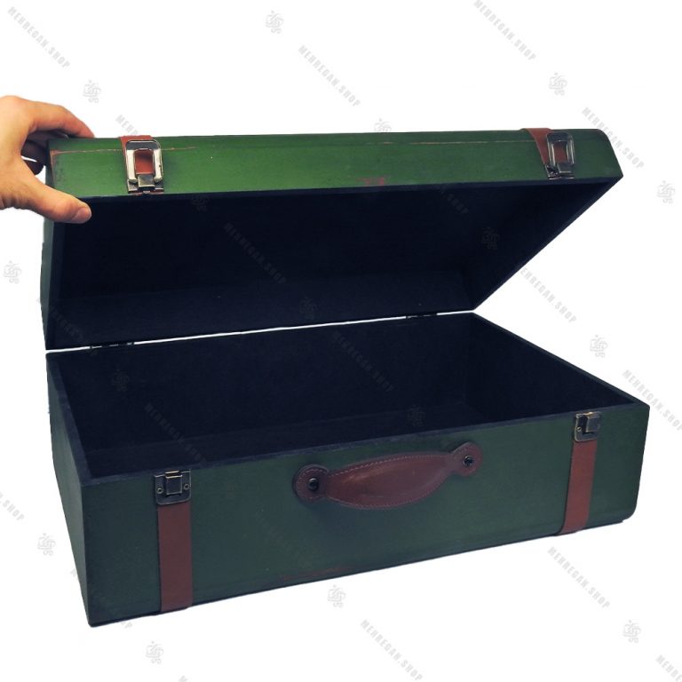 چمدان چوبی سایز بزرگ سبز