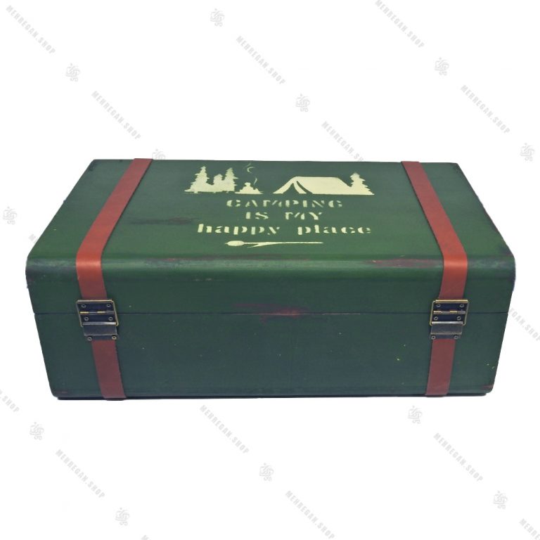 چمدان چوبی سایز بزرگ سبز