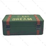 چمدان چوبی دکوری سایز کوچک سبز کله غازی