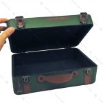 چمدان چوبی دکوری سایز کوچک سبز کله غازی
