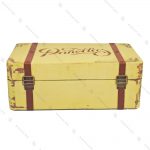 چمدان چوبی دکوری سایز متوسط کرم طرح آنتیک
