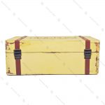 چمدان چوبی دکوری سایز بزرگ کرم طرح آنتیک