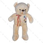 عروسک پولیشی خرس سایز بزرگ قهوه ای روشن