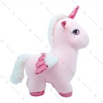 عروسک پولیشی یونیکورن ایستاده قلب دار صورتی