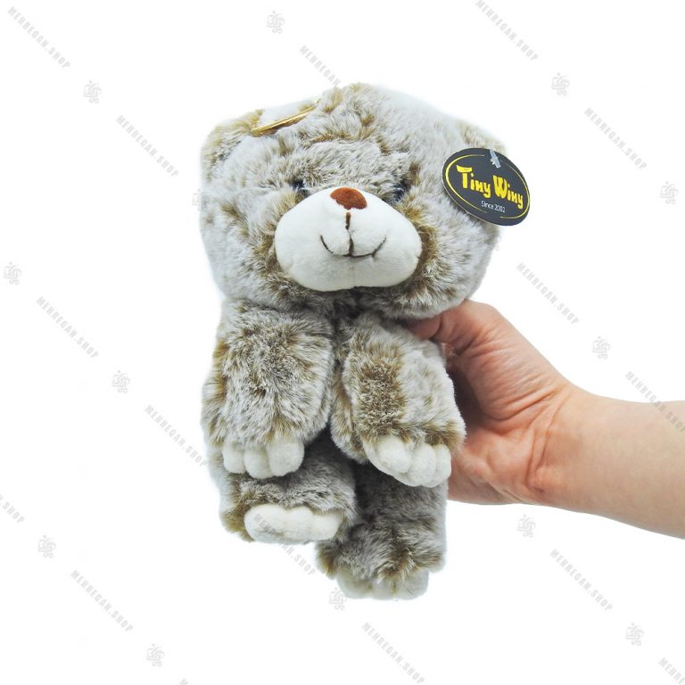 آویز عروسکی پولیشی خرس خاکستری بزرگ