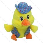 عروسک جوجه اردک طلایی کلاه دار