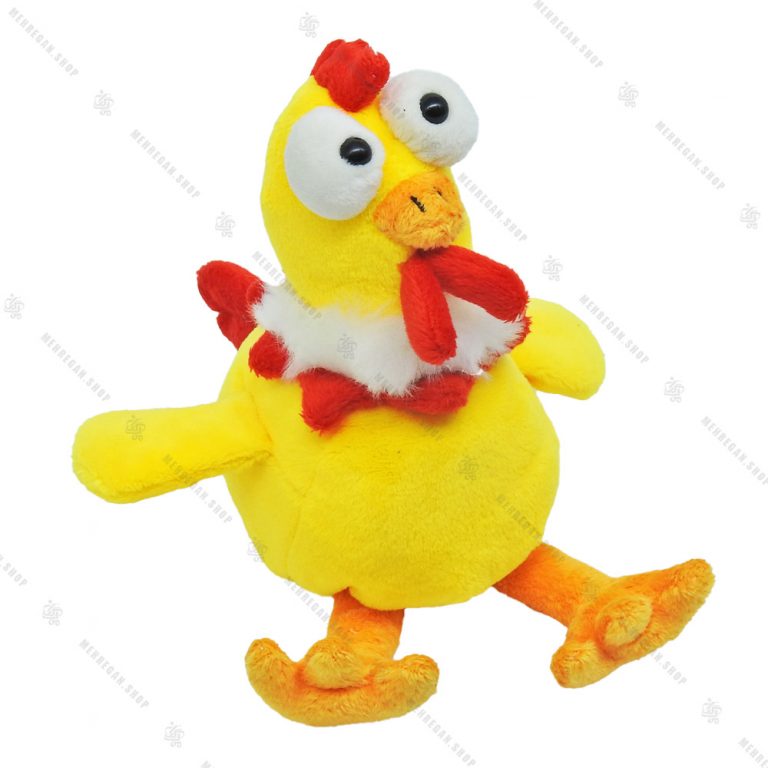 عروسک پولیشی خروس چشم درشت طلایی