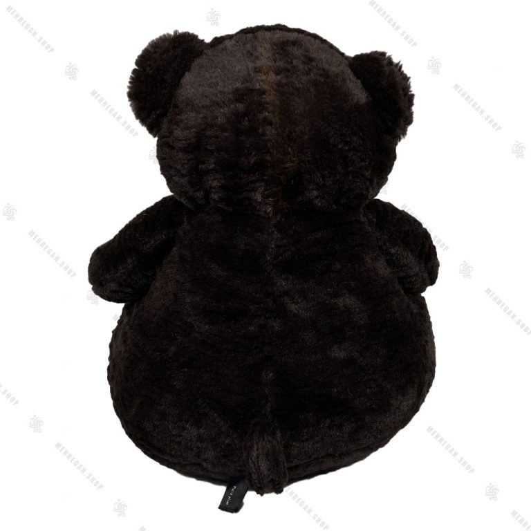 عروسک خرس نشسته سبددار کوچک