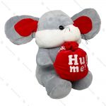 عروسک پولیشی طرح موش سایز بزرگ خاکستری