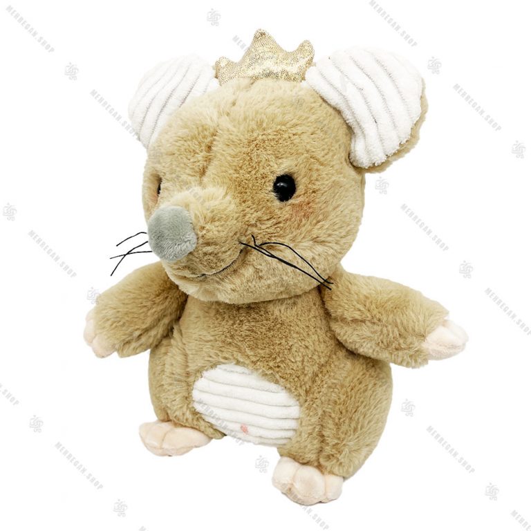 عروسک پولیشی موش تاج دار کرم