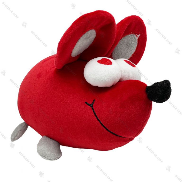 عروسک پولیشی موش چشم قلبی سایز کوچک