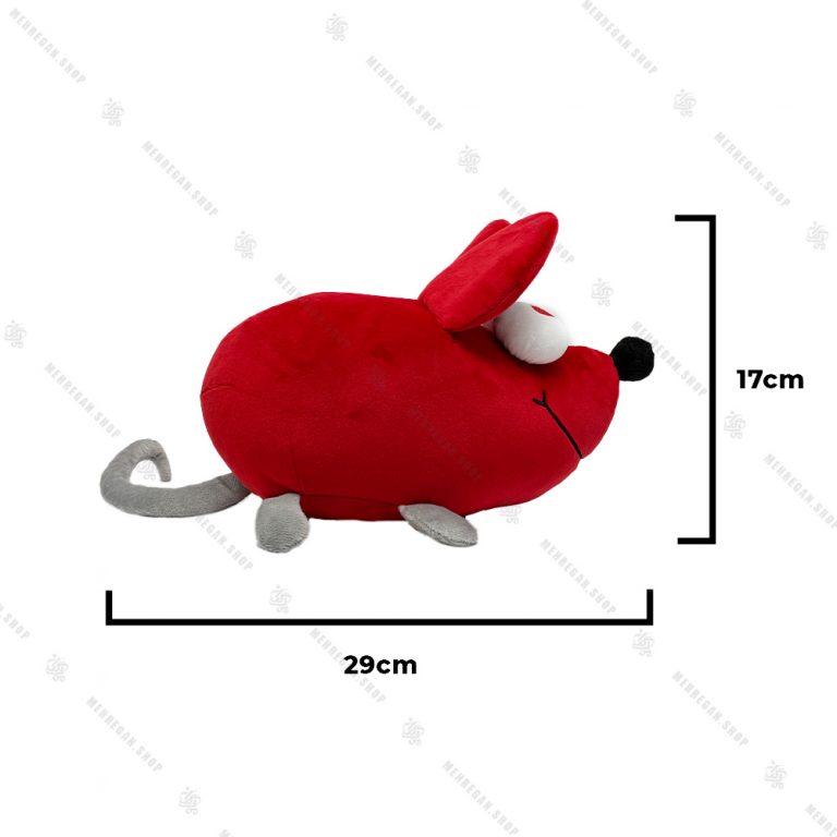 عروسک پولیشی موش چشم قلبی سایز کوچک