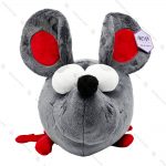 عروسک موش چشم قلبی طوسی